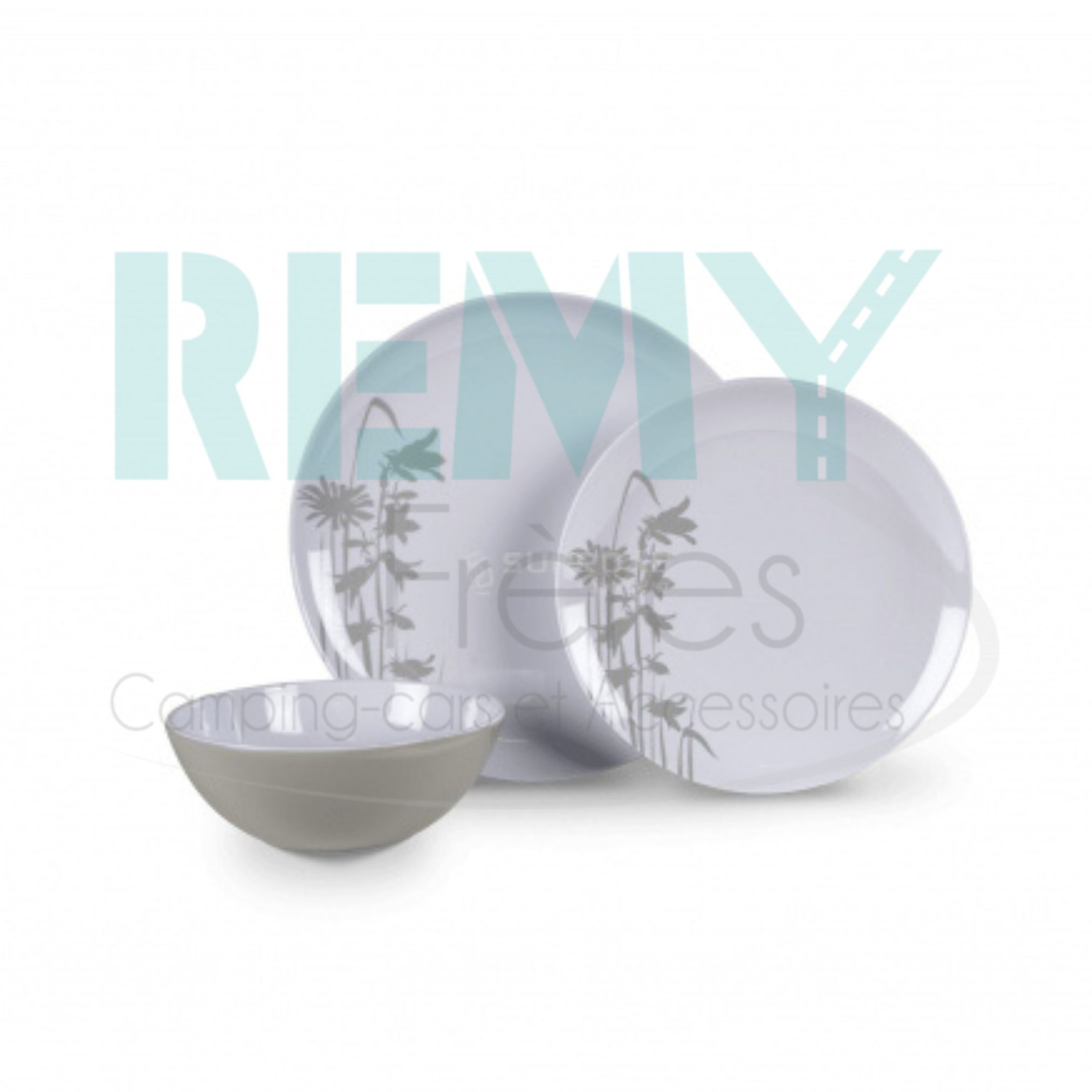 PACK VAISSELLE 12P MELAMINE MEADOW