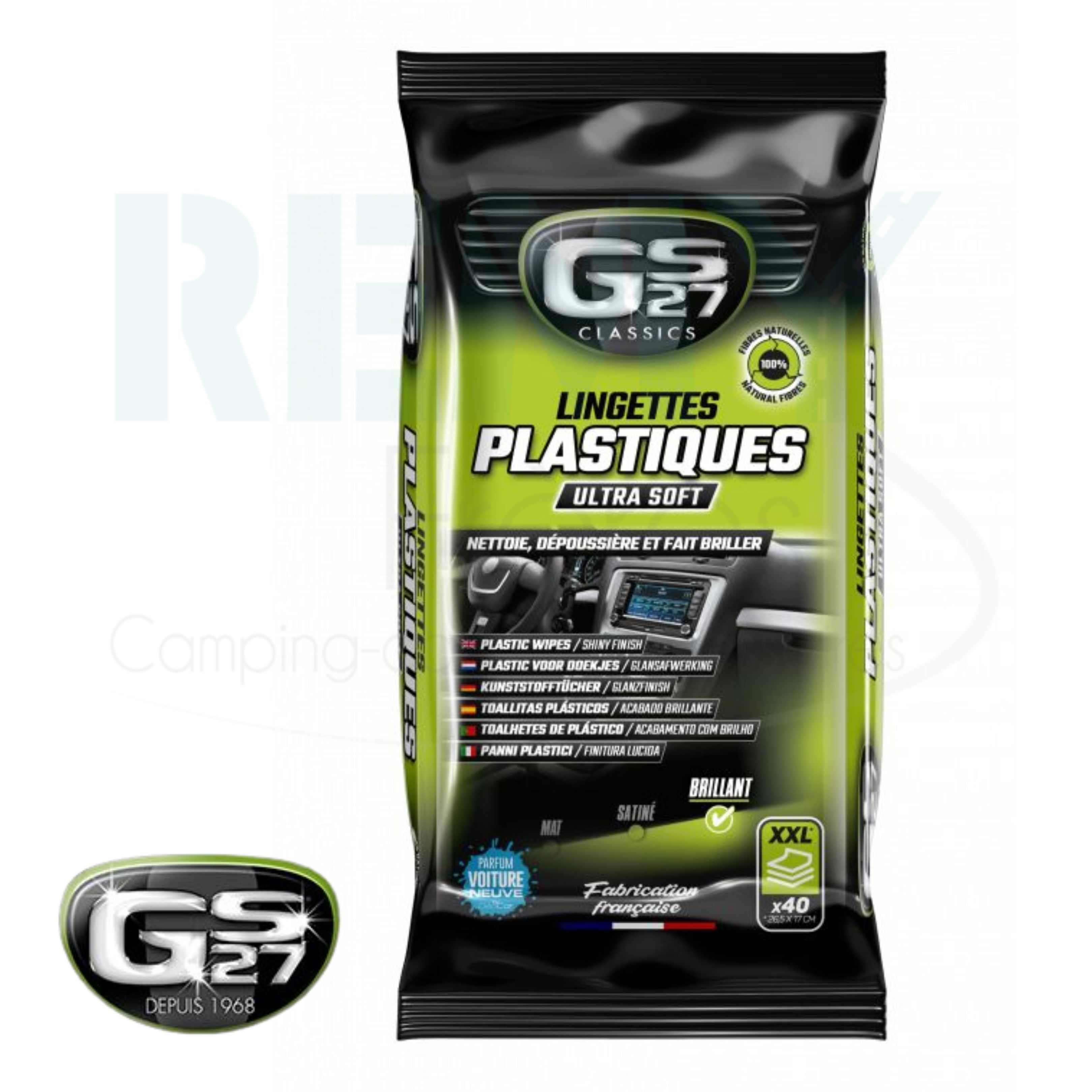 LINGETTES PLASTIQUES - FINITION BRILLANTE 40