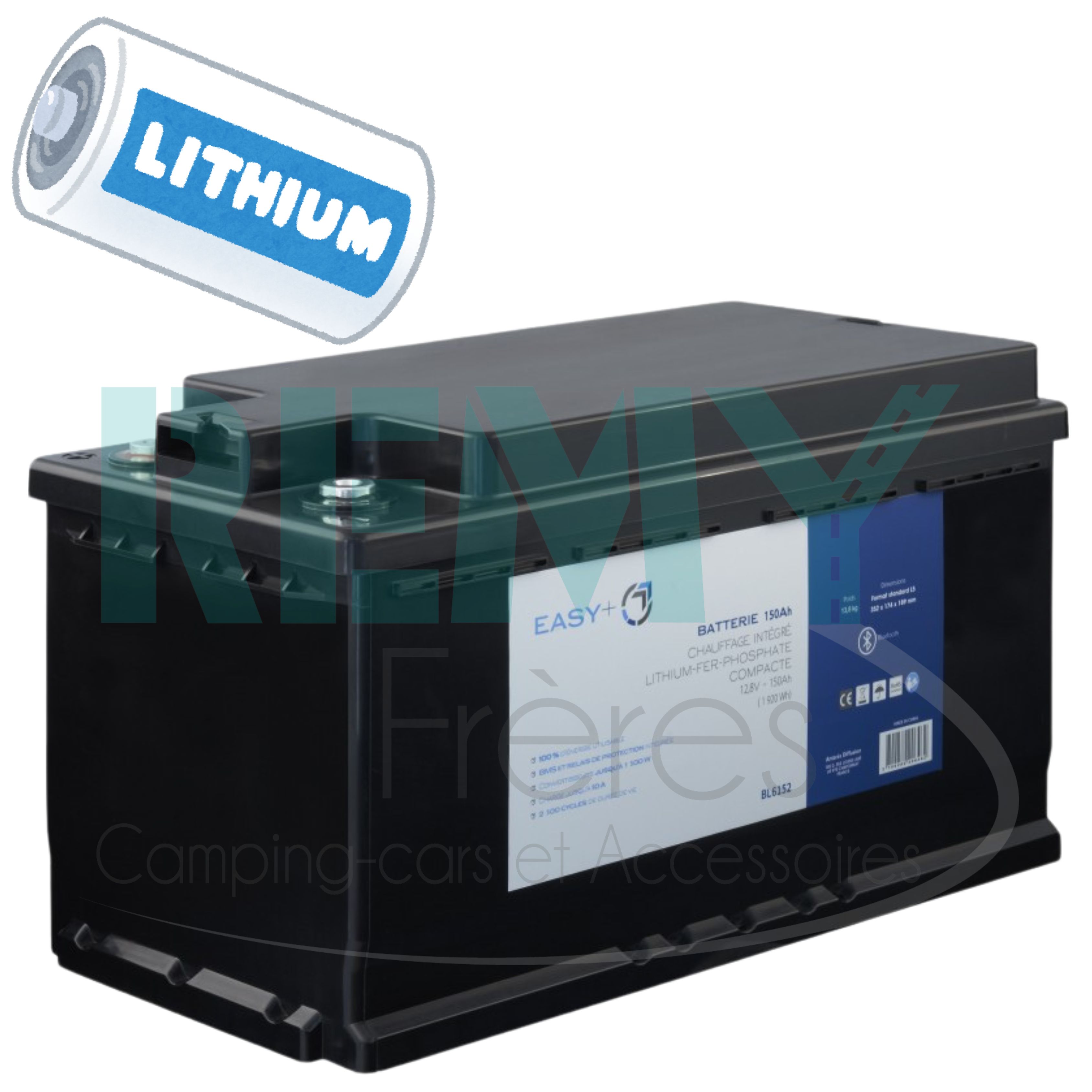 BATTERIE LITHIUM CONNECTE 150AH EASY + AVEC CHAUFFAGE